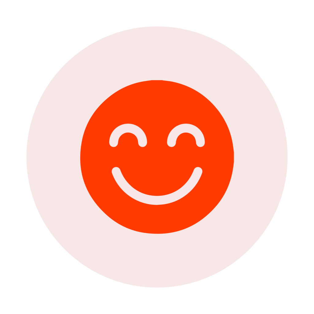 An ornage color smiley
