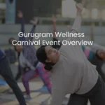 girl doing yoga at gurugram wellness carnival