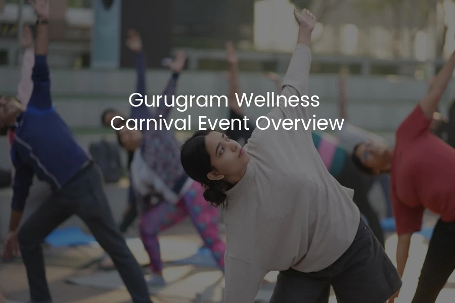 girl doing yoga at gurugram wellness carnival