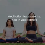 student meditating