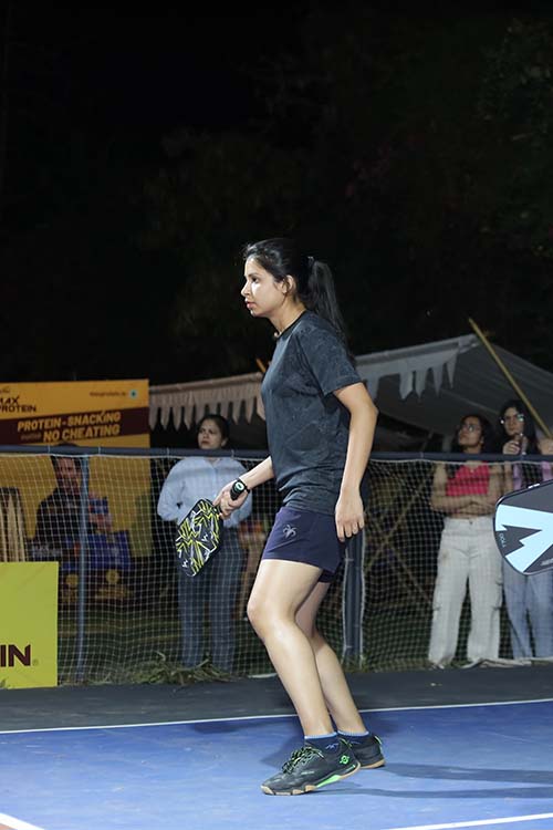 playing pickleball