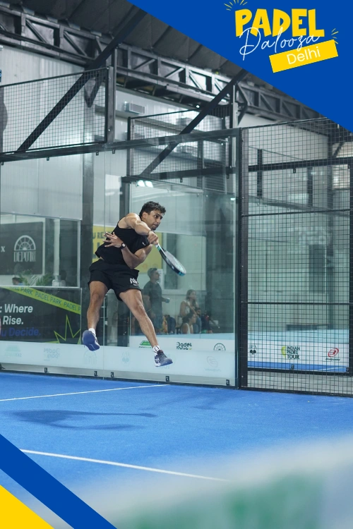 playing Padel in delhi court